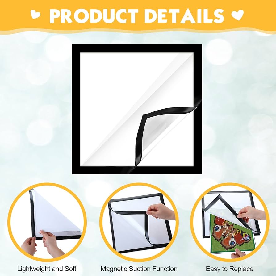 Amazon.com: Macarrie 6 Pcs Diamond Art Frames Magnetic 12 x